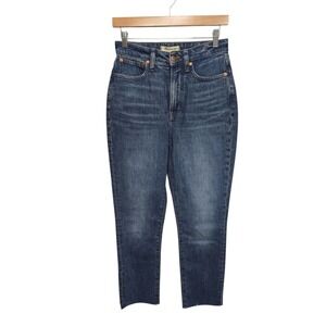 Madewell Women Jeans 25 The Curvy Perfect Vintage High Rise Denim Raw‎ Hem